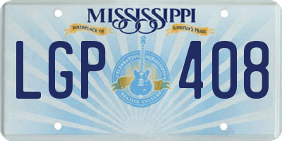 MS license plate LGP408
