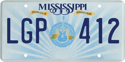 MS license plate LGP412