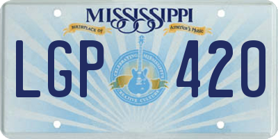 MS license plate LGP420