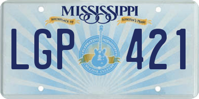 MS license plate LGP421
