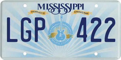 MS license plate LGP422
