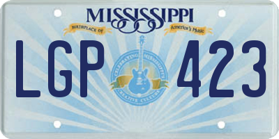 MS license plate LGP423