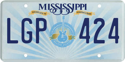 MS license plate LGP424