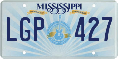 MS license plate LGP427