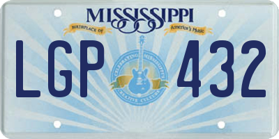 MS license plate LGP432