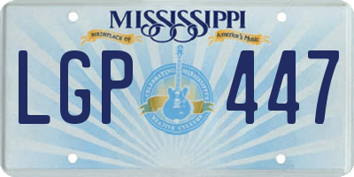 MS license plate LGP447