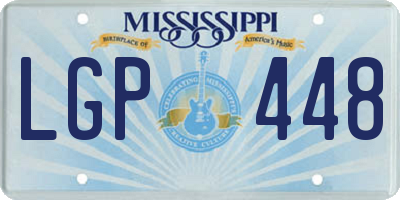 MS license plate LGP448