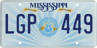 MS license plate LGP449