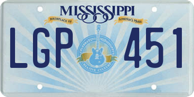 MS license plate LGP451