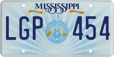 MS license plate LGP454