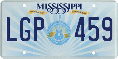 MS license plate LGP459