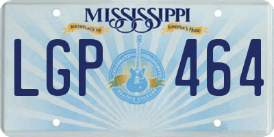 MS license plate LGP464