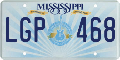 MS license plate LGP468