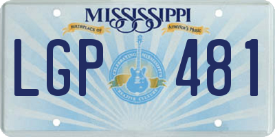 MS license plate LGP481