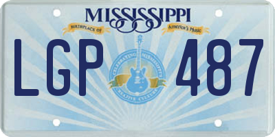MS license plate LGP487