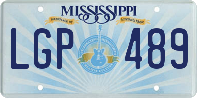 MS license plate LGP489