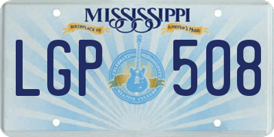 MS license plate LGP508