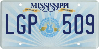 MS license plate LGP509