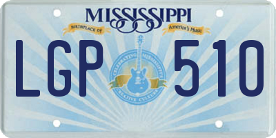 MS license plate LGP510