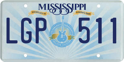 MS license plate LGP511