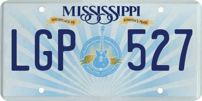 MS license plate LGP527