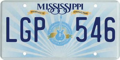 MS license plate LGP546