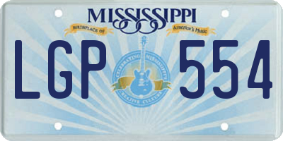 MS license plate LGP554