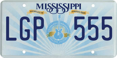 MS license plate LGP555