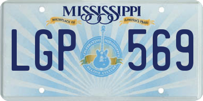 MS license plate LGP569