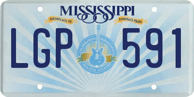 MS license plate LGP591