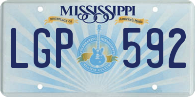 MS license plate LGP592