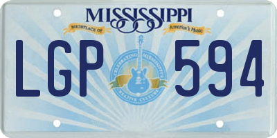 MS license plate LGP594
