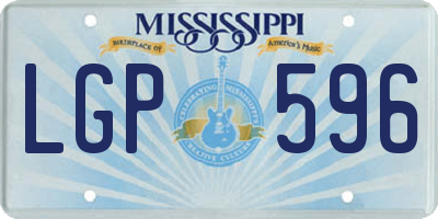 MS license plate LGP596