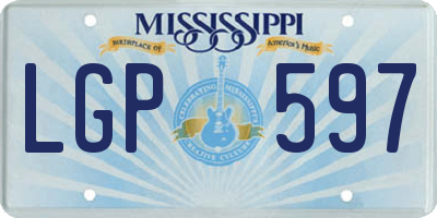 MS license plate LGP597