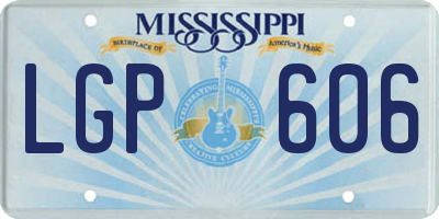MS license plate LGP606