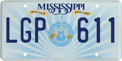 MS license plate LGP611