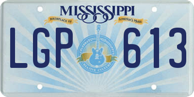MS license plate LGP613