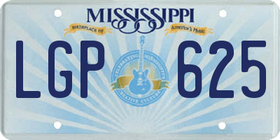 MS license plate LGP625