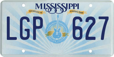 MS license plate LGP627