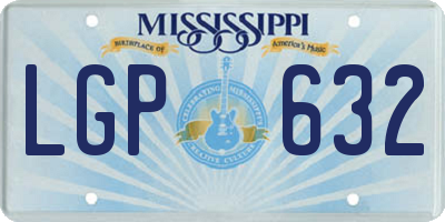MS license plate LGP632