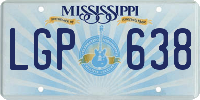 MS license plate LGP638