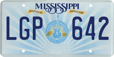 MS license plate LGP642