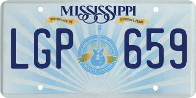 MS license plate LGP659