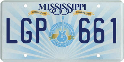 MS license plate LGP661