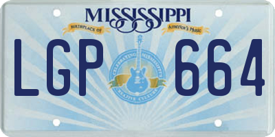 MS license plate LGP664