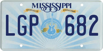 MS license plate LGP682