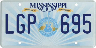 MS license plate LGP695