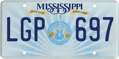 MS license plate LGP697