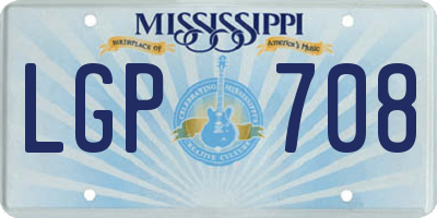 MS license plate LGP708