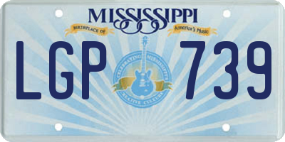 MS license plate LGP739